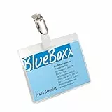 Durable Namensschild (mit Clip, 60 x 90 mm, Kunststoff) Packung à 25 Stück, transparent, 810619