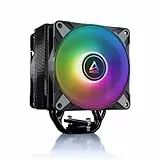 ARCTIC Freezer 36 A-RGB - CPU Kühler mit Push-Pull & ARGB Beleuchtung für Intel & AMD, Single-Tower, 2 druckoptimierte 120 mm P-Lüfter, 200–2000 rpm, Hydrodynamisches Gleitlager, inkl. MX-6 - Schwarz