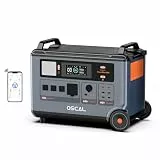 OSCAL PowerMax 6000W Portable Stromstation, 3600Wh Solargenerator mit 6000W(9000W Peak) Ausgangsleistung, 1,96h Schnellladung, USV, Stromspeicher für Notstromversorgung