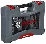 Bosch Professional 91tlg. Bits und Bohrer Premium X-Line Set (Betonbohrer, Fliesenbohrer, Universalhalter, Tiefenstopp, Rollgabelschlüssel, im stabilem Koffer, Zubehör Bohrmaschine)