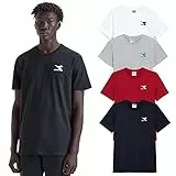 Diadora Herren SS Core T-Shirt, Light Middle Gray Melange, Small