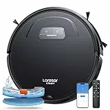 Laresar Clean Saugroboter mit Wischfunktion, 4500Pa Saugrobotert, 3 in 1 Staubsauger Roboter funktioniert mit Alexa, 180 Minuten Laufzeit, Ideal für Tierhaare, Teppich, Hartboden