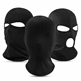 Athora 3 Stück Dünn Atmungsaktiv Sturmhaube,Winter Sommer Fahrrad Gesichtsmaske,Skimaske,Schwarz Sturmhaube Balaclava für Herren Damen Outdoorsports,Motorrad,Fahrrad,Jagd,Ski,Halloween
