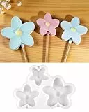 EPODA Silikonformen Gießformen für Blumen · 3 Stück Frühling Silikonform zum Gießen von Gips · Flexible Blumen-Silikonform für DIY-Basteln, Beton & Kerzen