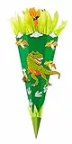 goldbuch 97 721 Schultüten-Bastelset Dino, 3D Zuckertüte ca. 70 cm, Schultüte zum Basteln und Gestalten, Geschenktüte für Jungen und Mädchen, aus Karton, zur Einschulung und Schulanfang