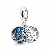 Feitery Christmas Zauberlehrling Charms Kompatibilität für Pandora Armband Bead Charm für Damen Weihnachtszeit (Gefrorener Schnee)