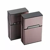 Aluminium Zigarettenetuis von eLander [2er/Set, Rose Gold] Magnetisierte Deckel, Elegante Entwurf Aluminium Zigaretten Kasten
