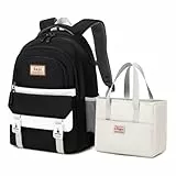 Asge Schulrucksack für Mädchen 7-13 Jahre, wasserdichte Schultasche mit ergonomischem Rücken, atmungsaktiv, rückenschonend, inklusive Handtasche für Teenager