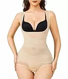 KUMAYES Shapewear Damen Body Bauchweg Stark Formend Body Shaper Shaping Miederbody Nahtlose Formende Bodys Taillenformer Sculpting Bodysuit (Beige, L)