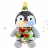 seOSTO Pinguin Kuscheltier, 26 cm Singender & Tanzender Musikalischer Pinguin Spielzeug Sprechender Pinguin Plüschtier Interaktives Geburtstags Weihnachten Ostern Geschenke für Jungen und Mädchen