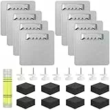 Bilderhaken Selbstklebend, 8er Set Bildaufhänger Selbstklebend, Acrylbild Aufhängeset zum Kleben für Schwere Bilder Wand, Alu Dibond Aufhängung Extra Stark, Bis zu 2Kg