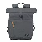 Travelite Handgepäck Rucksack, Laptop Rucksack 15,6 Zoll, BASICS, Reiserucksack Rolltop Funktion, 60 cm, 35 Liter