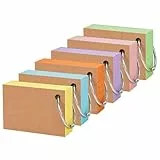 OWLKELA Karteikarten A8, 6 Farben, 600pcs, Bunte Lernkarten mit Ring, Flashcards für Notizen, Vokabeln & Formeln, Kompakt & Tragbar, Ideal für Studium, Büro und DIY-Projekte