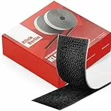 Klick Berlin schmales Klettband selbstklebend 1,6 cm x 12 m | Klett Klebeband klebt auf vielen Flächen | Klettverschluss | 16 mm breit, 12 Meter lang | Schwarz