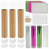 OLYCRAFT 6 Set Kaleidoskop Bastelset DIY Kaleidoskop Bastelkit Wissenschaftliches Bastelpartyzubehör Leere Kaleidoskope mit Glitzerpapier für Geburtstagsfeier Ausstattung Gruppenbastelaktivitäten