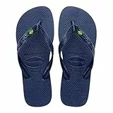 Havaianas - Top Brasil, Bequeme, Robuste und Leichte Badelatschen, mit Rutschfesten Sohlen, Brasilien-Flagge auf den Riemen, Unisex Erwachsene