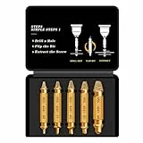 Niudai HSS 4341 Schraubenausdreher Set, 5-teilig, M3-M18, Titannitrid-beschichtet, Sechskantschaft, für Beschädigte Schrauben