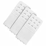 Yolev 3 Stück BH-Verlängerer für Damen 3 Haken 3 Reihen Stretch-Unterwäsche Verlängerungsschnalle Verlängerungsgurt Schwangerschafts Zubehör(weiß)