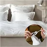 CURA - Bezug für Gewichtsdecke 135x200 cm - 100% Baumwolle Bettwäsche - Weiß - Made in Portugal - Bettbezug für Therapiedecke - verhindert Verrutschen