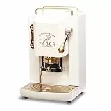 Faber PRO Total Deluxe Kaffeemaschine aus Messing, 44 mm Ese Papier, 1.3 liters, (Weiß)