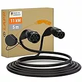 Lapp Mobility Helix Typ 2 Ladekabel 11 kW/Selbstaufrollend / 20 A / 3-Phasig/E-Auto Ladekabel/Mode 3 / 5m, Schwarz