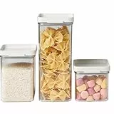Mepal Vorratsdosen mit Deckel 3er-Set - Vorratsbehälter Luftdicht & Stapelbar - Küchenaufbewahrung & Organisation - Spülmaschinenfest - 700 ml, 1100 ml & 2000 ml - Nordic white