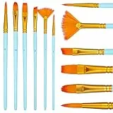 Dimeho 6 Stück Gesichtsmalpinsel-Set Künstlerpinsel Set Profi Künstlerpinsel für Körper und Gesichtsbemalung Body-Art-Make-up-Set für Acrylmalerei Gouache Aquarell Halloween Karnevals Schminke Cosplay