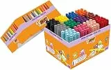 BIC Kids Filzstifte Set Visacolor XL, Fasermaler zum Malen in 12 Farben, 144 Stifte, auswaschbar, für Kinder ab 3