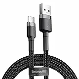 Baseus Cafule Cable - Kabel USB Typ-C Connect und Charge Cable 2A, 2M (Grey/Black)