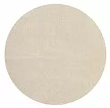 Mia´s Teppiche Taos – kuscheliger Kurzflor Teppich in Felloptik, super Soft & waschbar bis 30°C, mit Anti-Rutsch-Unterseite, Wohnzimmer & Schlafzimmer, Made in Türkiye, Beige, 120 x 120 cm Rund