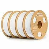 DEEPLEE PLA Filament 1.75mm, 3D Drucker Filament 4kg (1KG/Spool), Maßgenauigkeit +/- 0,02 mm, Filament 3D-Druckmaterialien für FDM 3D Drucker, Weiß