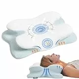 Coolux Sleep Nackenkissen Kopfkissen, Memory Schaum Kissen für Seiten, Rücken und Bauchschläfer, Ergonomisches Nackenstützkissen mit Kühlendem Waschbarem Bezug, Oeko-TEX® Zertifiziert