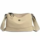 cotwoco Crossbody Bag – Umhängetasche Damen Wasserdicht Nylon Kleine Umhängetasche,Leichte Schultertasche Verstellbarer Breitem Freizeit Kleine Messenger Bag für Einkaufen, Reisen 3 fächern