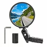 Arkham Fahrradspiegel, Fahrradspiegel für Lenker E-bike, 360° drehbarer Fahrrad Rückspiegel Lenkerendenspiegel für, HD Fahrrad Spiegel für Rennräder, Mountainbike 14.8–23mm（1 Stück)