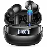 Nerunsa Bluetooth Kopfhörer, Kopfhörer Kabellos Bluetooth 5.4 HiFi Stereo, 50 Std In Ear Kopfhörer mit ENC Noise Cancelling Mics, IP7 Wasserdicht Kabellose Kopfhörer, Ohrhörer mit LED-Anzeige, USB-C