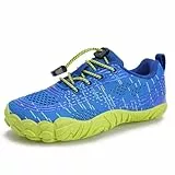 WateLves Barfußschuhe Wasserschuhe Kinder Jungen Mädchen Kinder Aqua Schwimmen Nass Riff Schuhe für Strand Pool Wasser Sport Non-Slip Schnell Trocknen（Blau-Grün 33）