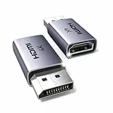 UGREEN 4K Displayport auf HDMI Adapter 2 Stücke, Unidirektional DP auf HDMI 4K@30Hz/2K@60Hz/1080P@120Hz, Adapter Displayport auf HDMI Kompatibel mit HP, Dell, Projector, Monitor, AMD, GPU, NVIDIA
