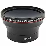 VBESTLIFE 55 Mm 0,43 X Weitwinkelobjektiv, Professionelles HD-Weitwinkelobjektiv aus Optischem Glas mit Abnehmbarem Makroobjektiv, für Porträt- und Landschaftsfotografie