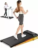 HomeFitnessCode 4 in 1 Laufband mit Neigung - Walking Pad für Zuhause mit 5% Steigung 1-8 Km/h Untertisch Elektrisch Laufpad Walking Band (Schwarz)