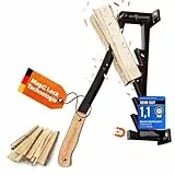 Woodspecht Holzspalter manuell [Magnetische Sicherung] Brennholz, Anzündholz Spalter, Holz spalten, Wood Splitter, Anmachholz Spalter, Hackklotz, manueller Holzspalter, Holzhacker mit Holzgriff