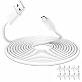 Herfair USB‑C‑Verlängerungskabel Schnellladekabel für WyzeCam, WyzeCam Pan, YI‑Kamera, NestCam Indoor, Netvue, KasaCam Indoor, Furbo Hundekamera, Blink, USB‑Ladekabel für Überwachungskameras (3 M)