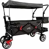 small Foot Faltbarer Bollerwagen mit abnehmbarem Dach, Regenschutz, Feststellbremsen, höhenverstellbarer Griff, belastbar bis 80 kg, 12729