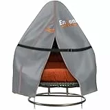 Enzeno Abdeckung für Terrassenschaukeln, wasserdicht, mit Reißverschluss, 210D, robuste Veranda-Gartenabdeckung für große Eierstühle auf Ständer, 230 x 200 cm, Grau