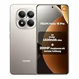 XIAOMI Redmi Note 15 Pro Smartphone (8+256 GB) – 6500-mAh-Akku, 200-MP-Kamera, IP65-Wasserschutz, 6,77' FHD+ AMOLED-Display, Titanium, 2 Jahre Garantie