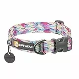 RUFFWEAR Front Range Mittelgroßes Hundehalsband, bequem und stark mit seitlicher Schnalle und Gurtband zum Gassigehen mit dem Hund, Größe M (36–51 cm), Rifffisch