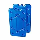 ToCi 2er Set Kühlakku mit je 400 ml | 2 Blaue Kühlelemente flach Kühlakkus für Kühltasche oder Kühlbox | Kühlakkus dünn, extra flach | Kühlpads Kühlpack für Kühltragetasche