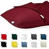 Kissenbezug 35x35 Baumwolle Premium Satin 2er Set Kissenhülle Deko für Kissen Sofa/Bett Stoff Superweicher Resistent Hypoallergen Anti-Milben Kopfkissenbezug mit Verdecktem Zip Voll Waschbar