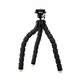 Rollei Monkey Pod I Biegsames Mini Stativ mit flexiblen Beinen I inkl. Kugelkopf I mit rutschfesten Gummifüßen und Schnellwechselplatte I Schwarz