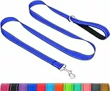 Taglory Hundeleine Kleine Hunde Leicht | Doppelseitig Reflektierend | Gepolsterter Griff | Bis zu 10 kg | 1.8m x 2cm | Dunkelblau