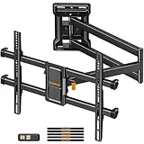 Perlegear TV Wandhalterung, für 32-65 Zoll Fernseher bis zu 60 kg, Eck TV Halterung mit Schwenkbar Neigbar, 700 mm Langarm Wandhalterung Fernseher 43 55 Zoll max. VESA 400x400 mm, PGMF24B